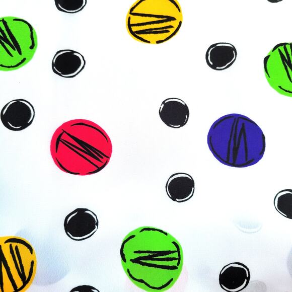 Vintage Penbrooke Lane Geometric Print Keyhole Back Top Size S White Multi Retro - Picture 4 of 9